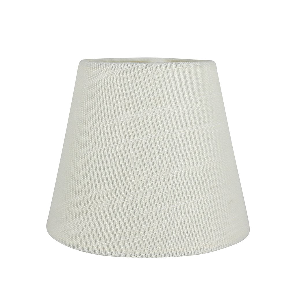 Meriville Set Of 5 Eggshell Linen Clip On Chandelier Lamp Shades, 4-Inch By 6-Inch By 5-Inch