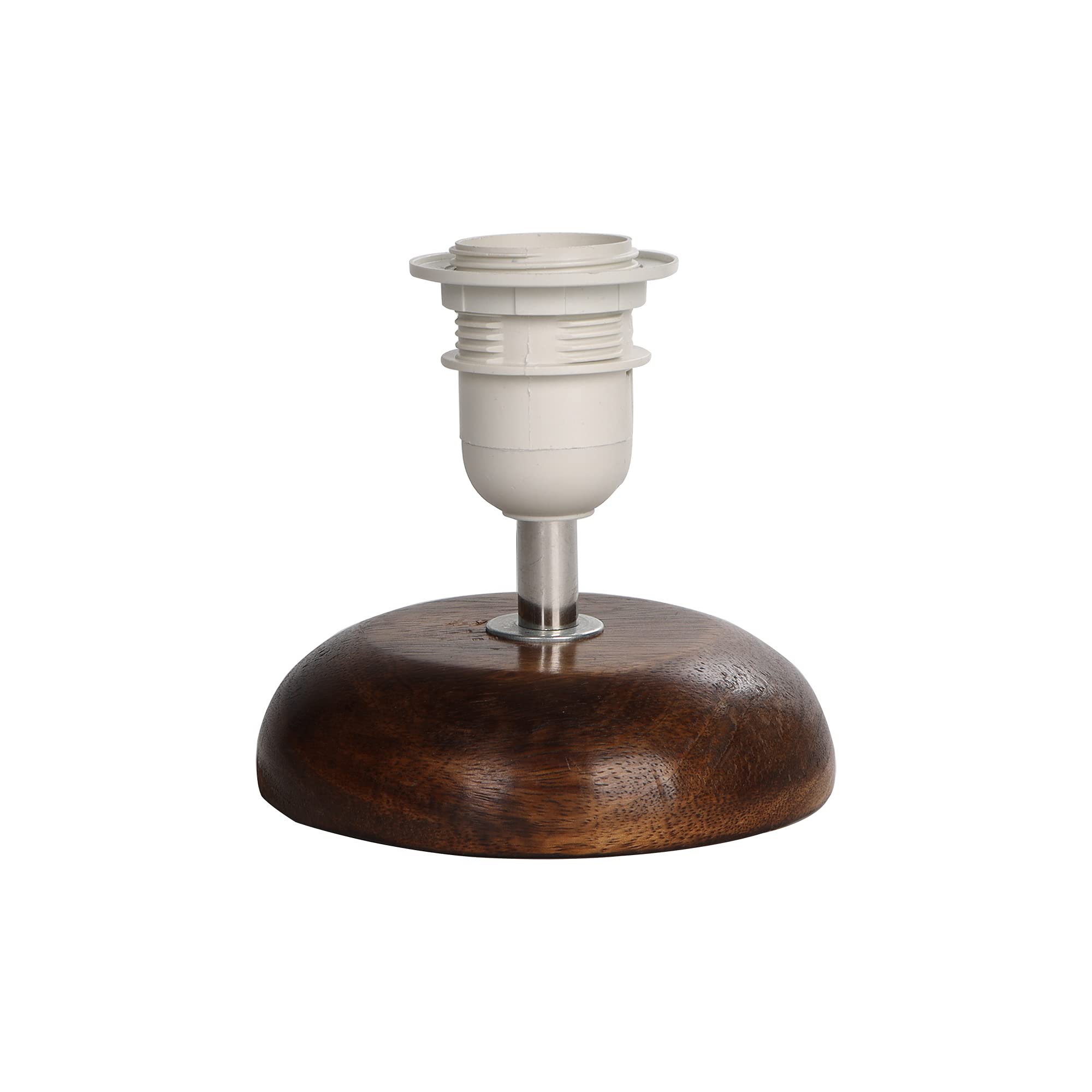 Homesake Modern Zen Wooden Lampshade Nightstand Lamps, Antique Base E27 Creative Reading Bedside Lamps Ideal for Bedroom (Pebble