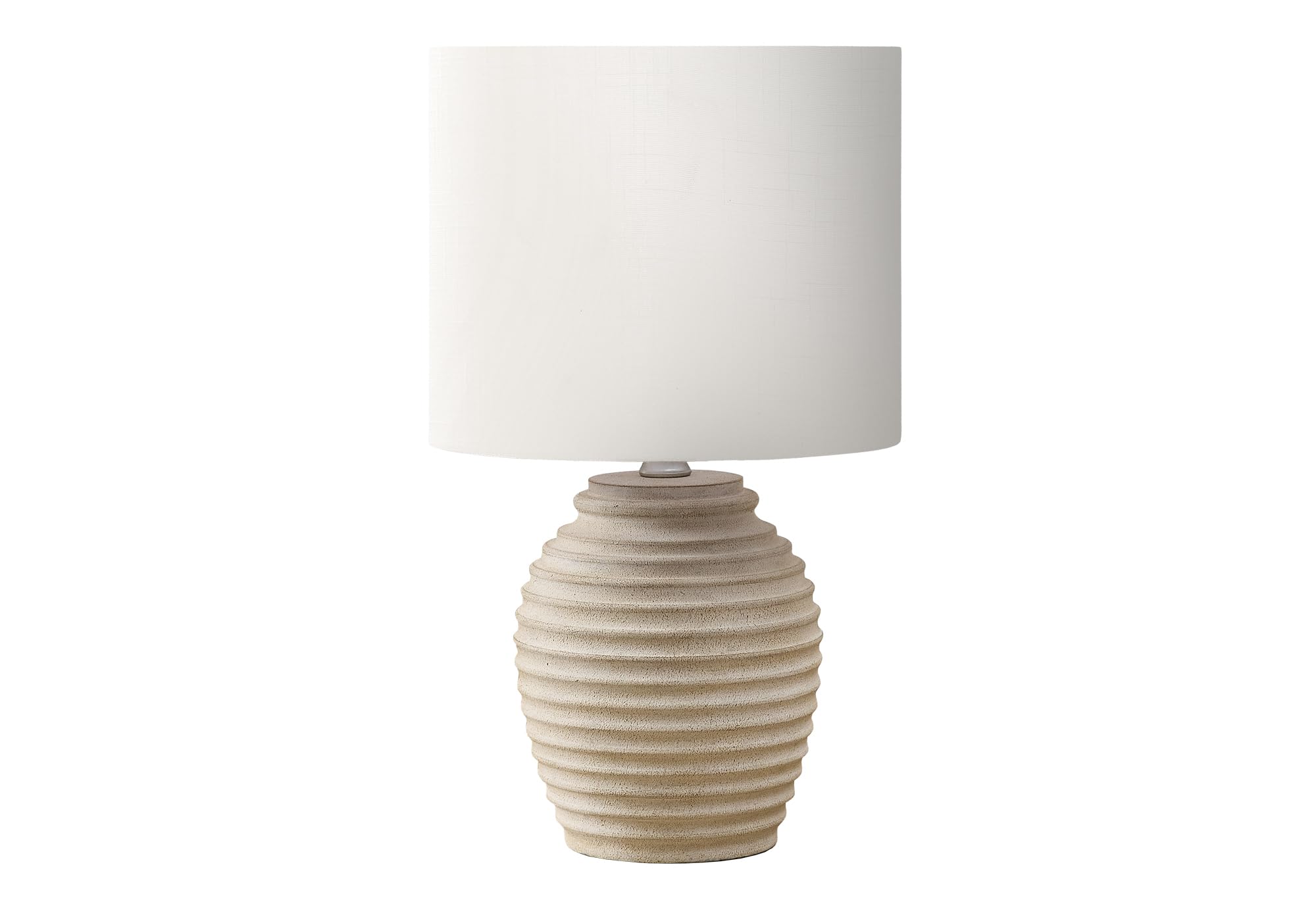 Monarch Specialties Table Lamp I 9865 17in H Beige Resin Ivory/Cream Shade