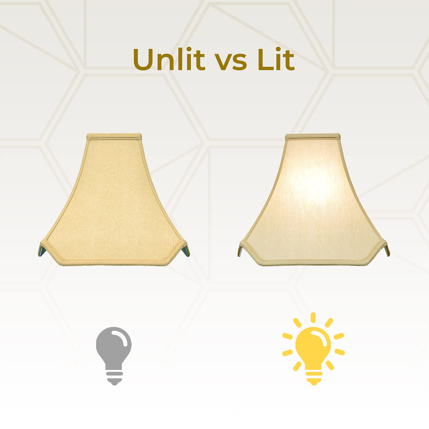 Royal Designs Pagoda Basic Lamp Shade, Antique Gold, 7 X 18 X 15.5