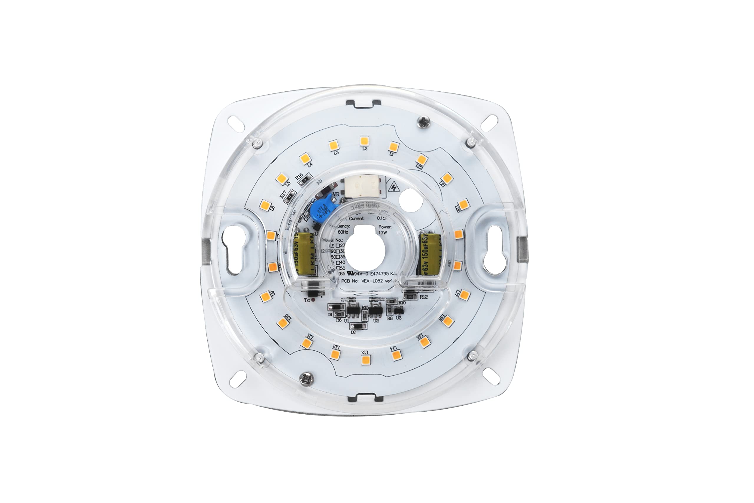 Legental LED Light Engine Retrofit Kit, 17W, Dimmable, 3000K, 4in PCB Size, Alloy Steel, Suitable for Ceiling, Pendant, Garden Light