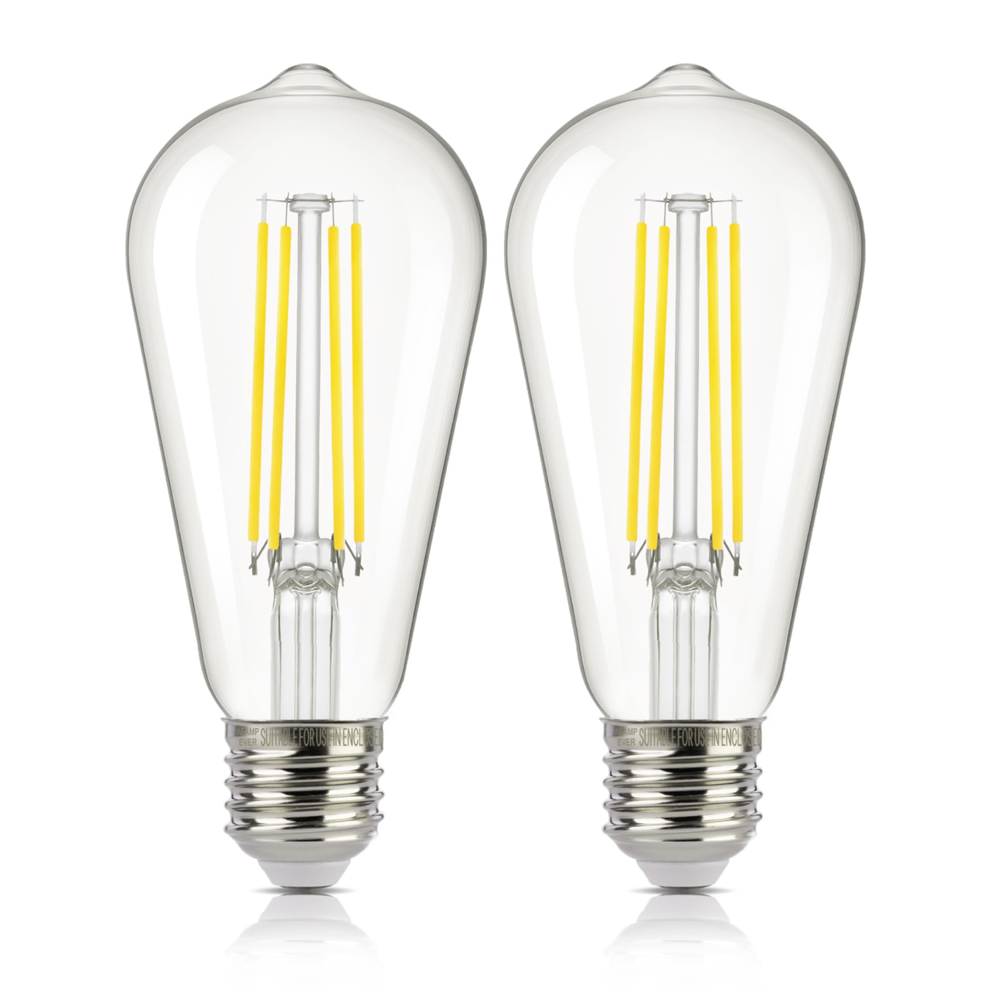 ALAMPEVER ST19 Dusk to Dawn LED Outdoor Light Bulb, 1400LM Sunlight Sensor Light Bulbs, 8W (100W Equivalent), 5000K Daylight Whi