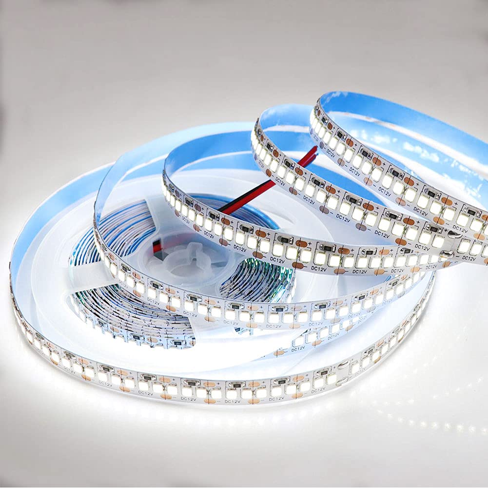 SUYOOULIN LED Strip Lights SMD 2835 16.4Ft 1200 LEDs 26000LM Non-Waterproof IP21 Cool White 6500K Model LS-