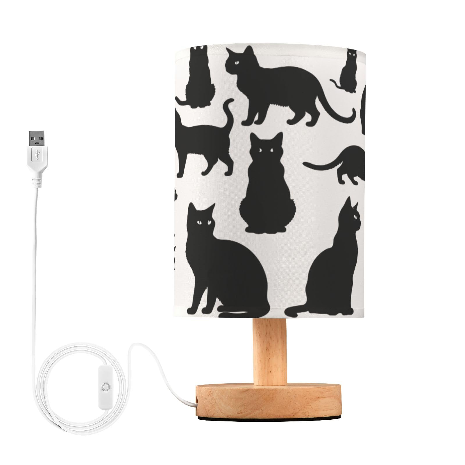 Bolaz Small Table Lamp for Bedroom Cats Table Lamp Nightstand Lamp for Livingroom Office Reading Working Table Desk