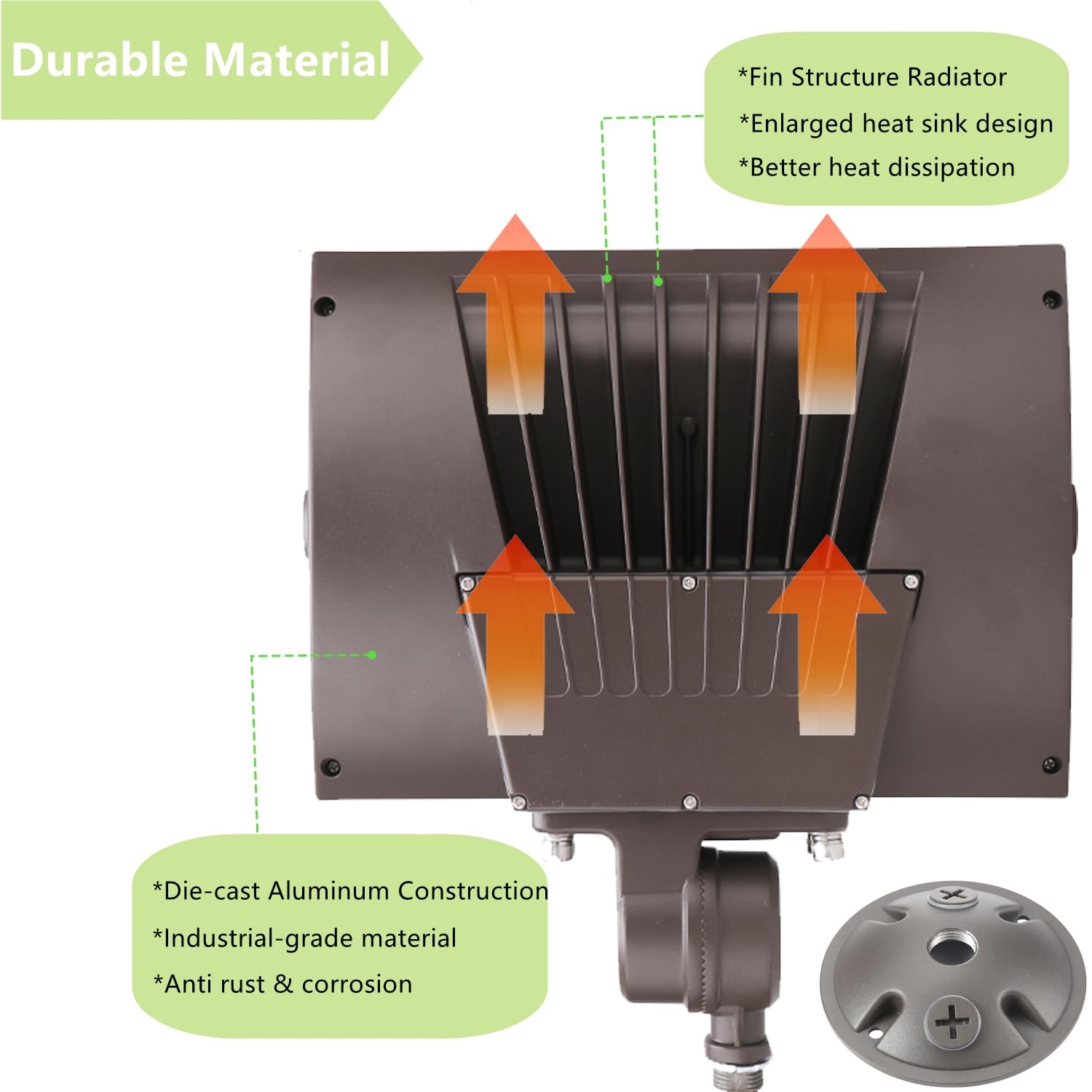 Eccfutll 150W Led Flood Light, 21000Lm 5000K Daylight, Waterproof Outdoor Security Lighting