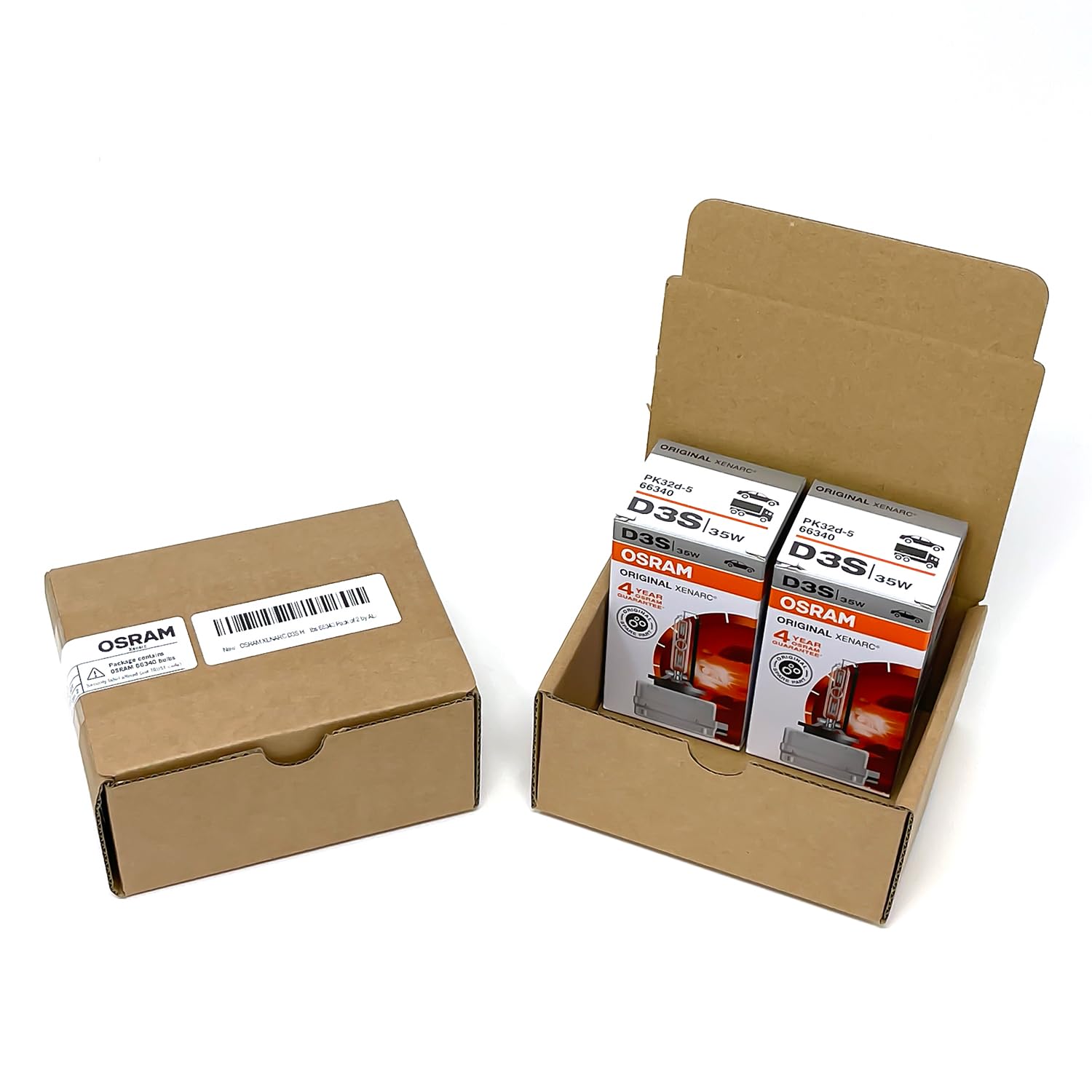 OSRAM XENARC D3S HID Xenon Headlight Bulbs - Pack of 2, Metal Construction