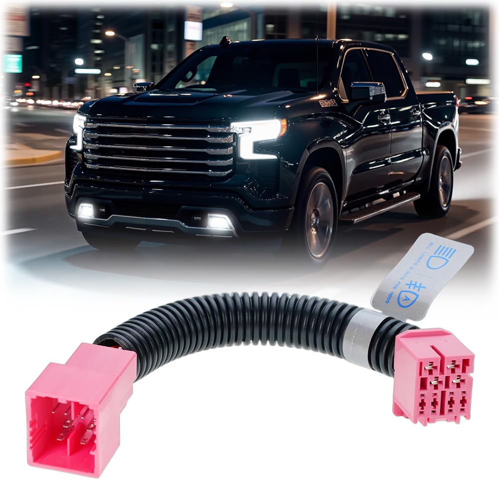 Auto Fog All Lights Mod Harness Compatible with 2022-2026 GMC Sierra Chevy Silverado 1500, 2024-2026 2500 3500 HD Fog Lights Alw