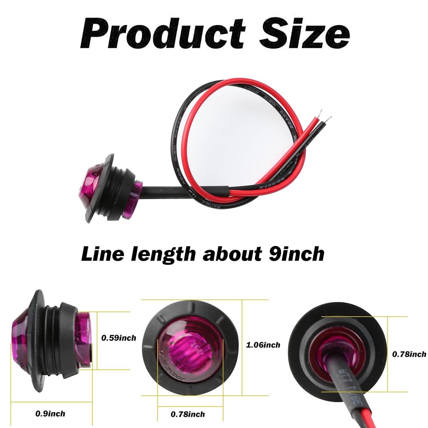 10 Pack Waterproof Marine Boat Led Lights, Led Underwater Lighting, Utility Led Interior Lights Navigation Lights Deck Courtesy