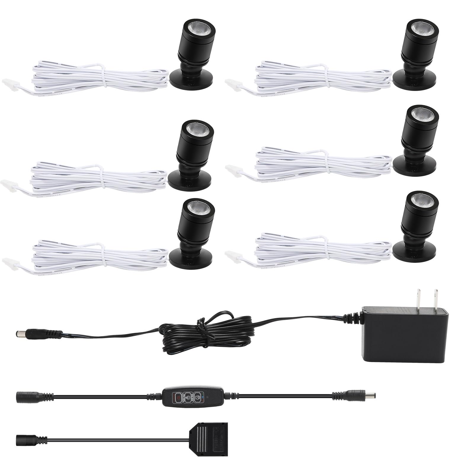 Taysing LED Spot Light - Indoor Accent Lighting for Art and Displays, Cold White, 6 Pack with Smart Switch