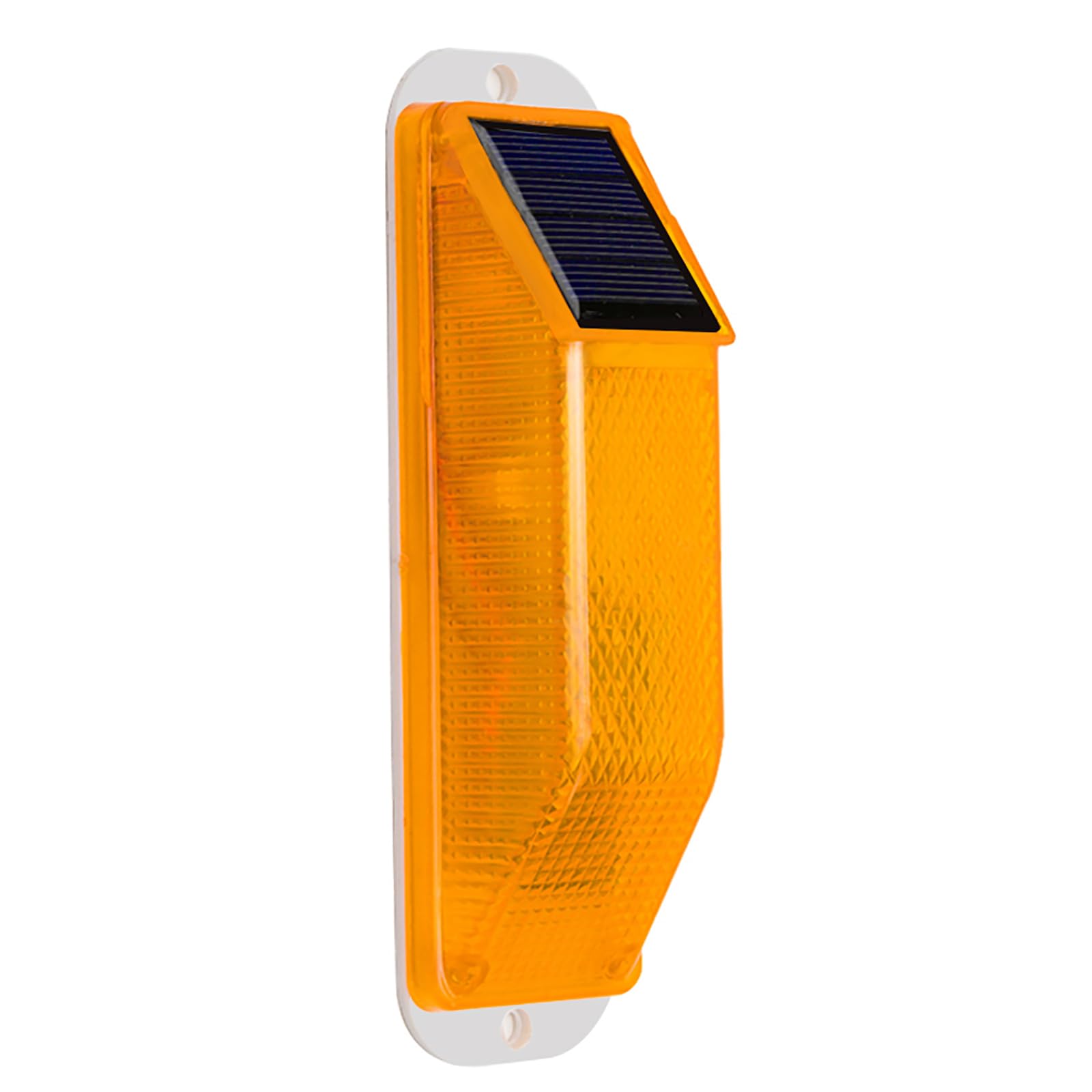Risoon Solar Strobe Warning Light - Waterproof Led Beacon For Traffic Safety, Yellow, Ip65