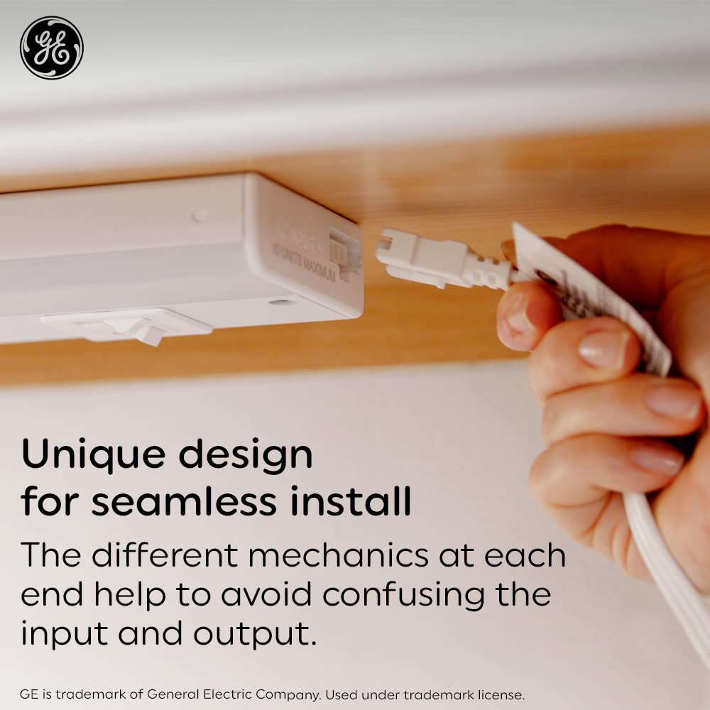 GE LED Undercabinet Light Fixture, Linkable, 12in, Warm White, Model 93129097, Plastic, 1 Count