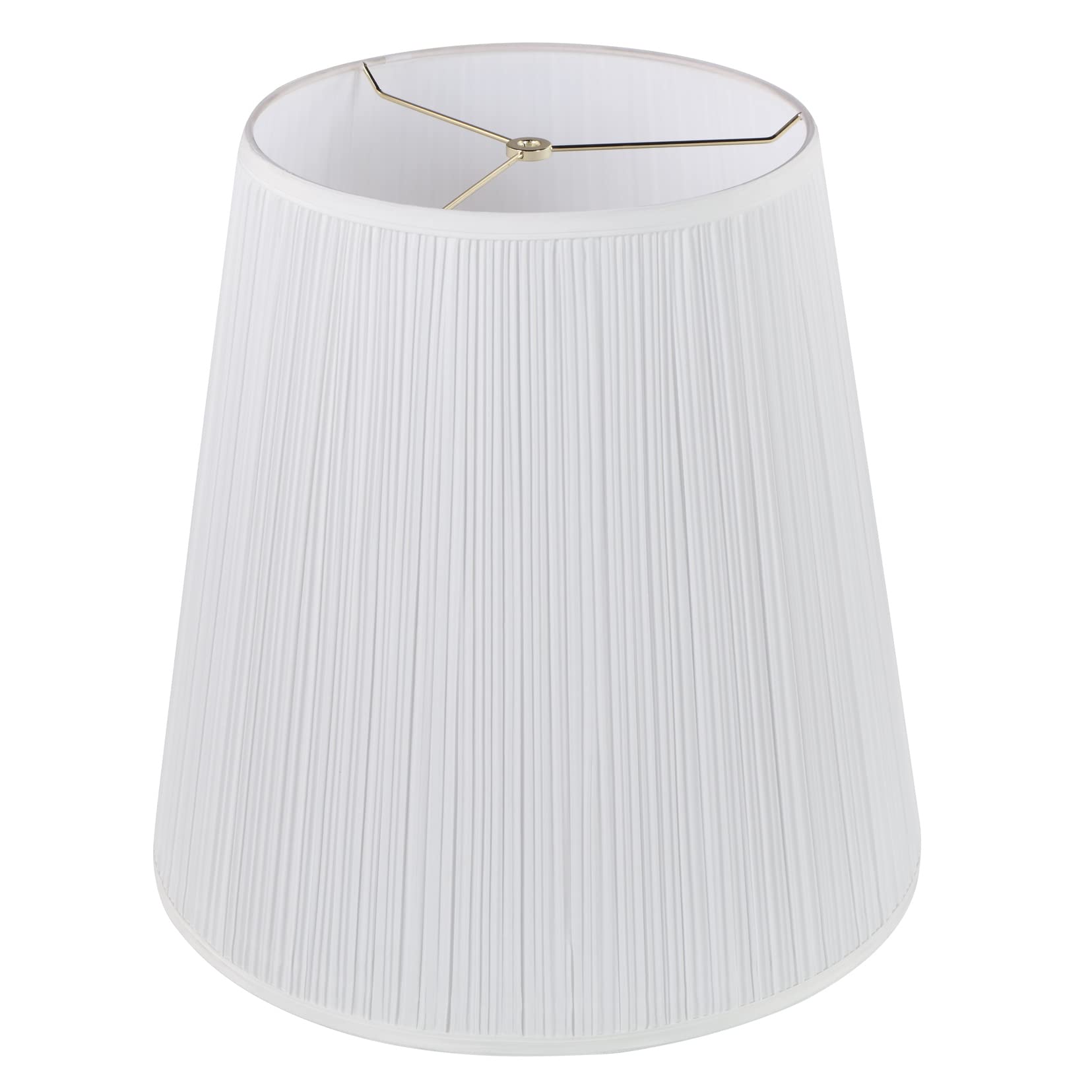 Aspen Creative 33135, Mushroom Pleated Traditional Spider Lamp Shade, White, 12&quot; Top X 18&quot; Bottom X 18&quot; Slant