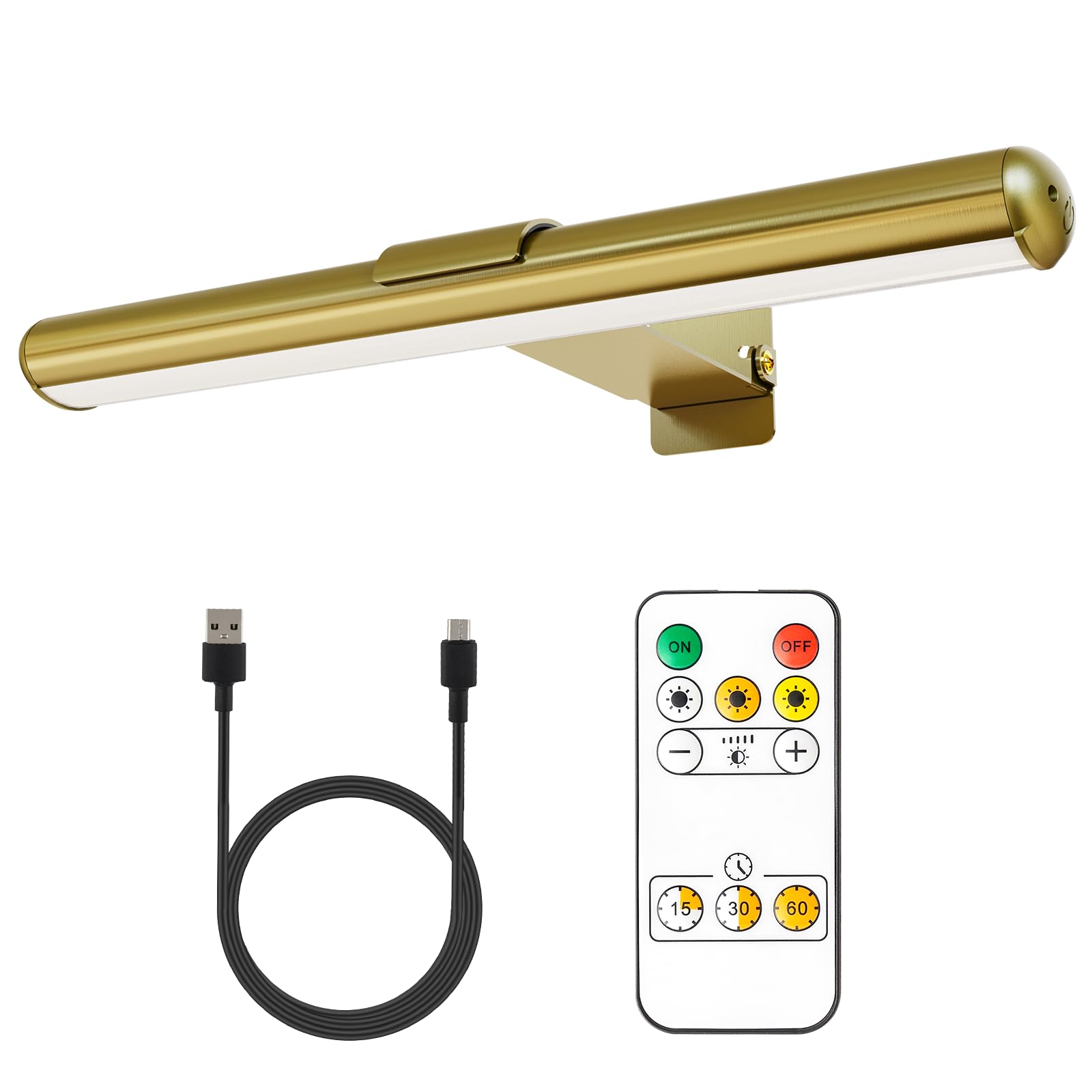 Swatia LED Picture Light, Battery Powered Painting Picture Lights, with timers and dimming Metal Remote Display Art Lamps, for P