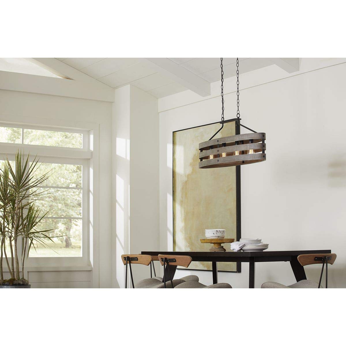 Gulliver Collection 4-Light Coastal Linear Chandelier Light Graphite