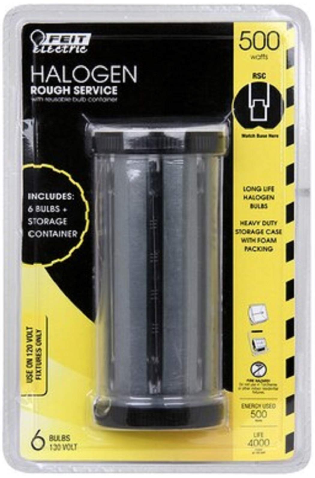 Utilitech 6-Pack 500-Watt Bright White T3 Halogen Rough Service Light Bulbs