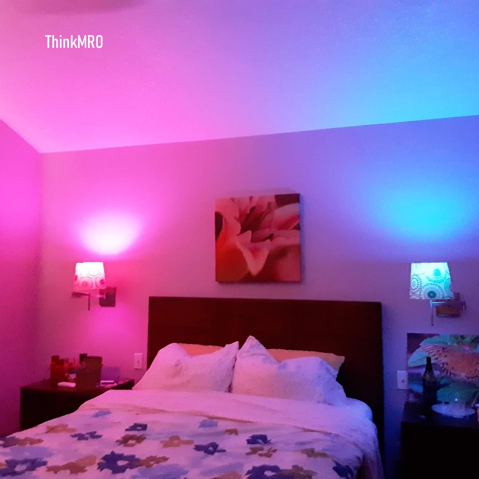 Thinkmro Color Changing Led Light Bulbs With Remote Rgbw Bulb 10W (85W Equivalent),A19 E26/27,Lamp Replace,Warm White,Dimmable M