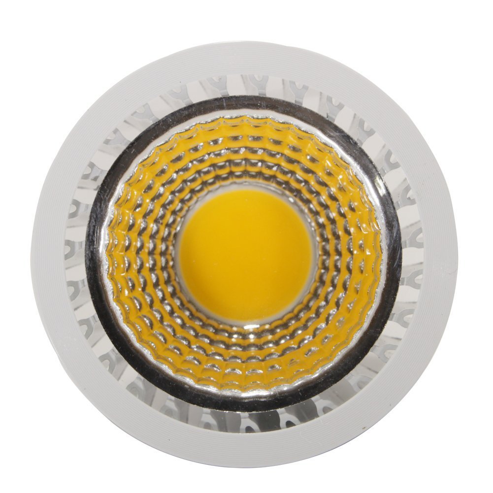 K JINGKELAI GU10 LED Bulbs 5W COB Spotlight, Warm White 3000K, 6 Pack, Not Dimmable, GU10006COB, Metal