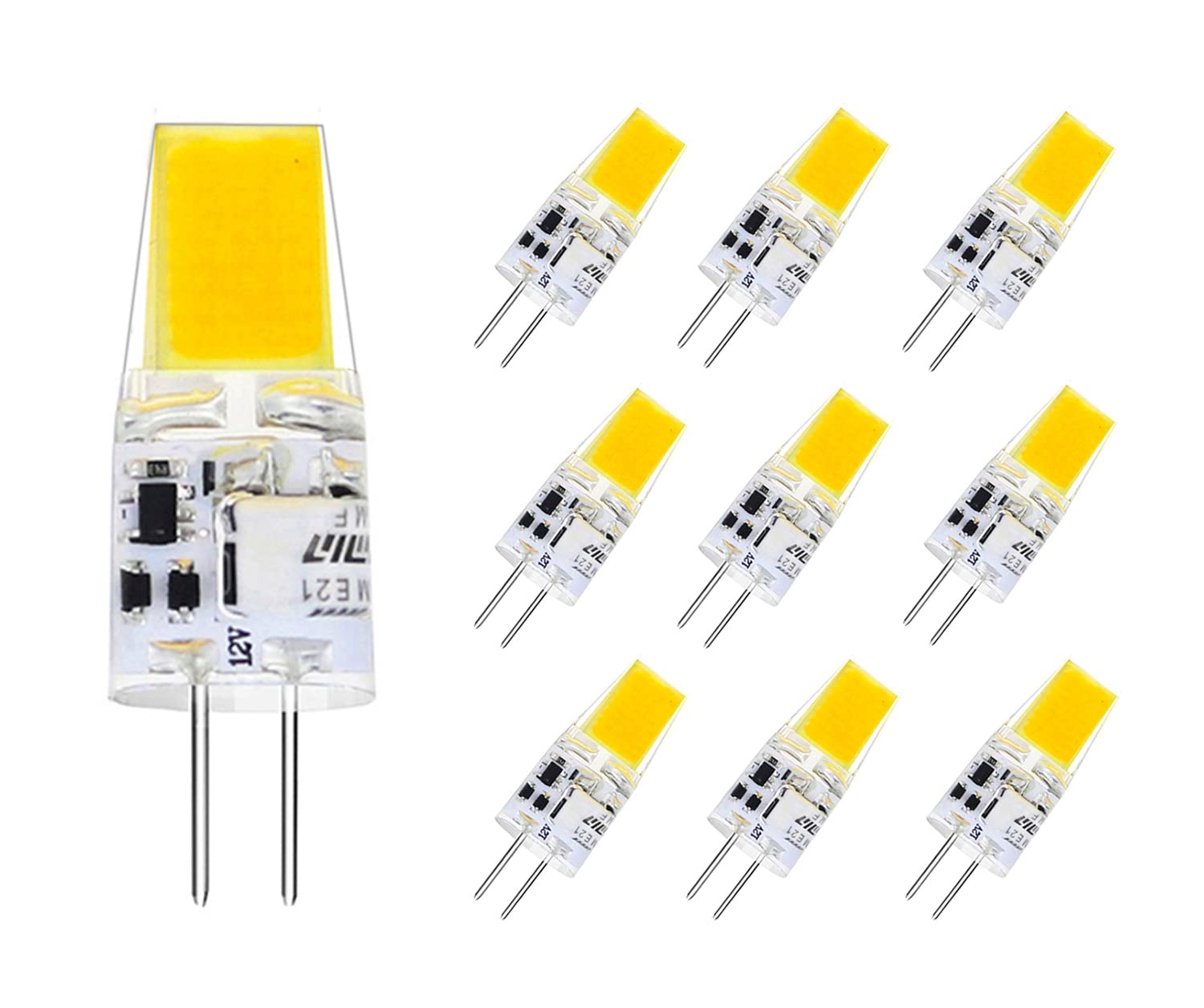 Greeogin G4 Led Bulb 12V  Jc Bi Pin Base Bulb 30 Watts G4 Halogen Bulb Replacement  Ac/Dc 12 Volts G4 Light Bulb For Landscape Lighting Natural White 4000K Non-Dimmable 10Pcs
