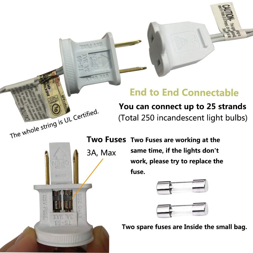 SUNSGNE Lantern String Lights, 10 Mini LED White Lanterns, Indoor/Outdoor Decorative Lights for Patio, Party, Wedding, Bedroom