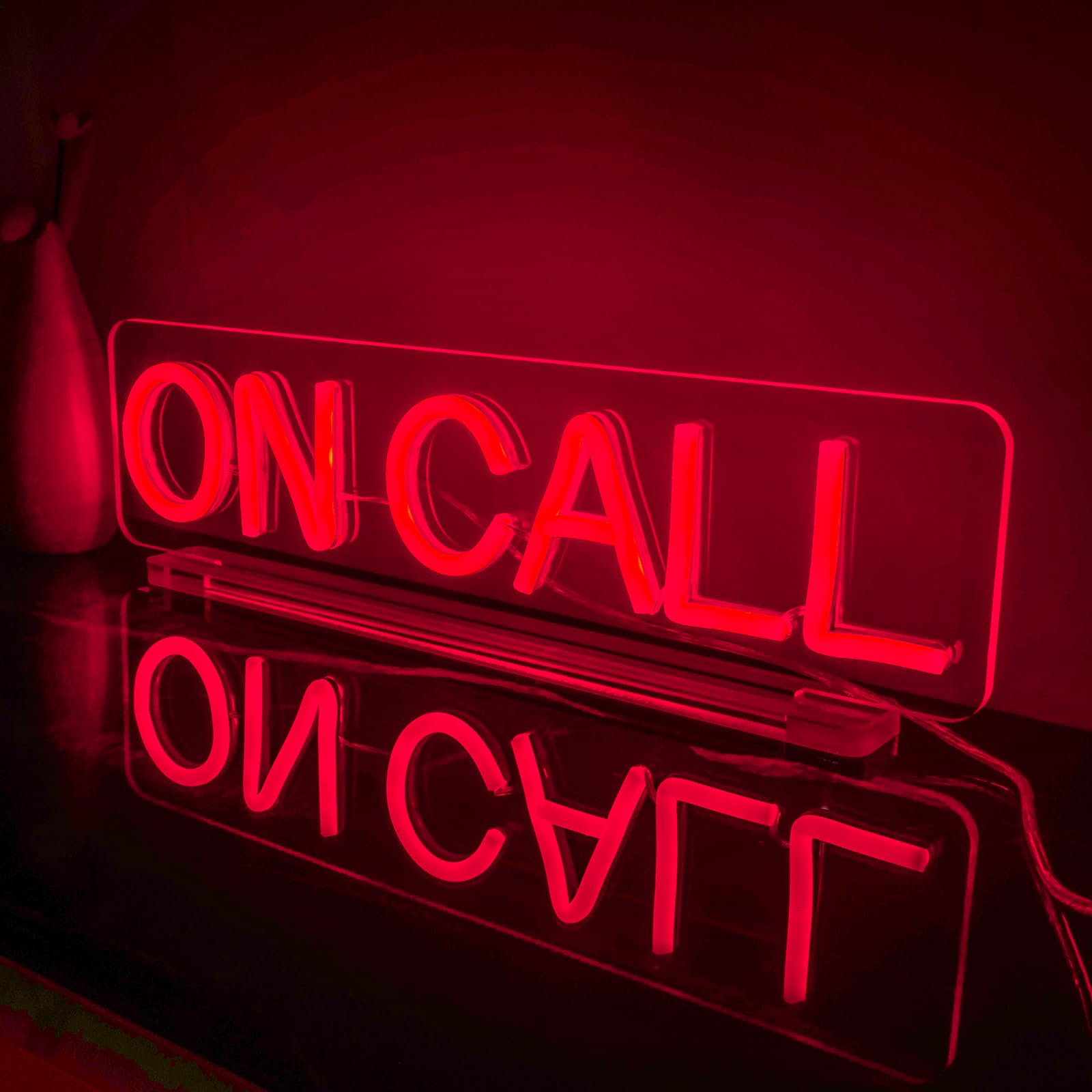KUCADE On Call Neon Sign - LED Desk Light, 15x4.1in, Silicone, Quiet Video Call Sign for Office and Game Room, Don't Disturb