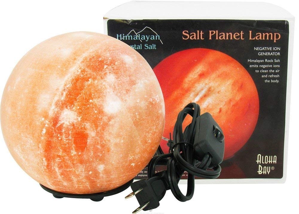 Aloha Bay Salt Lamp Planet - Natural Crystal Himalayan Salt Lamp For Home Decor