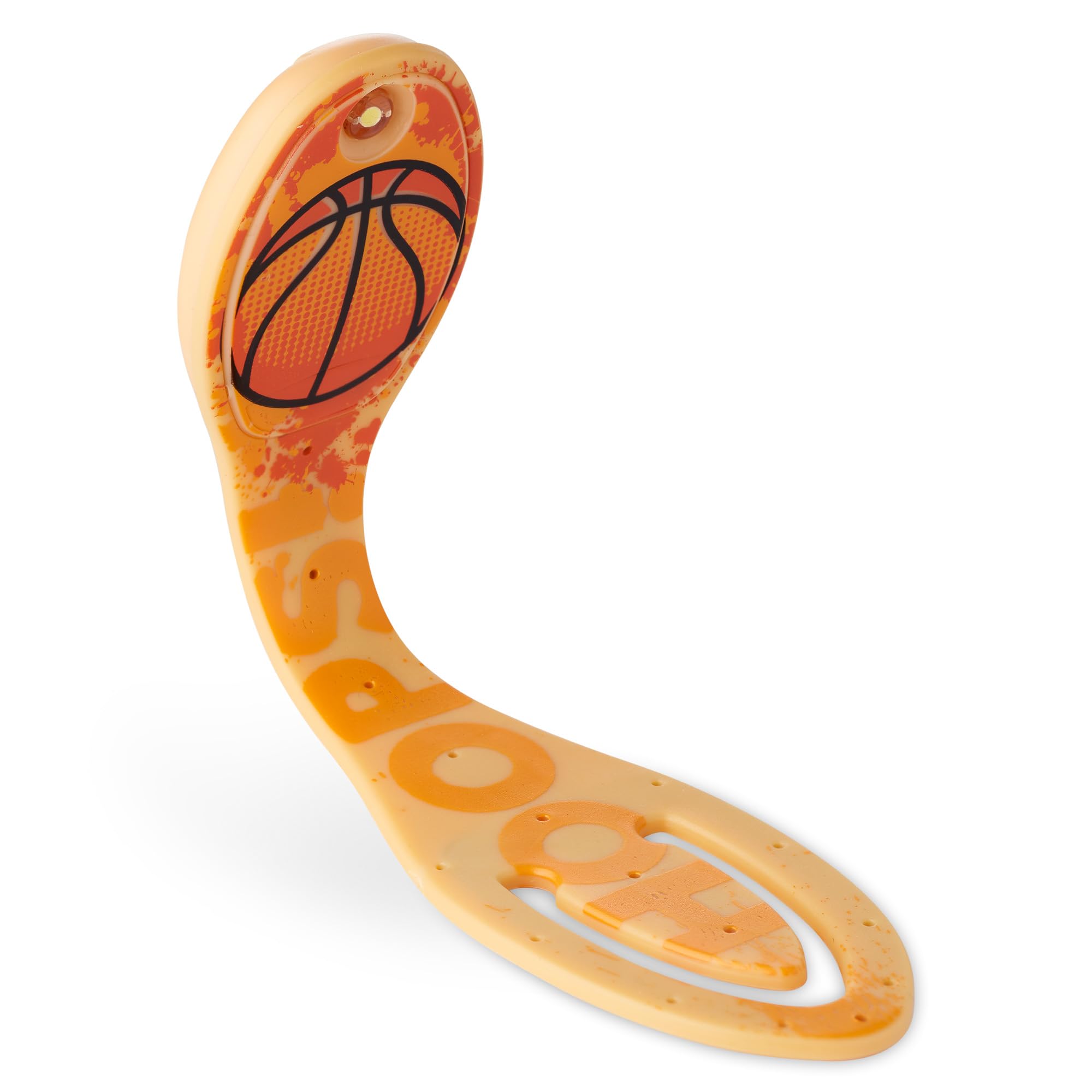 Gifts for Readers & Writers Flexilight 2-in-1 LED Book Light - Clip-On Bookmark, Battery Operated, Portable, Plastic, Basketball Color