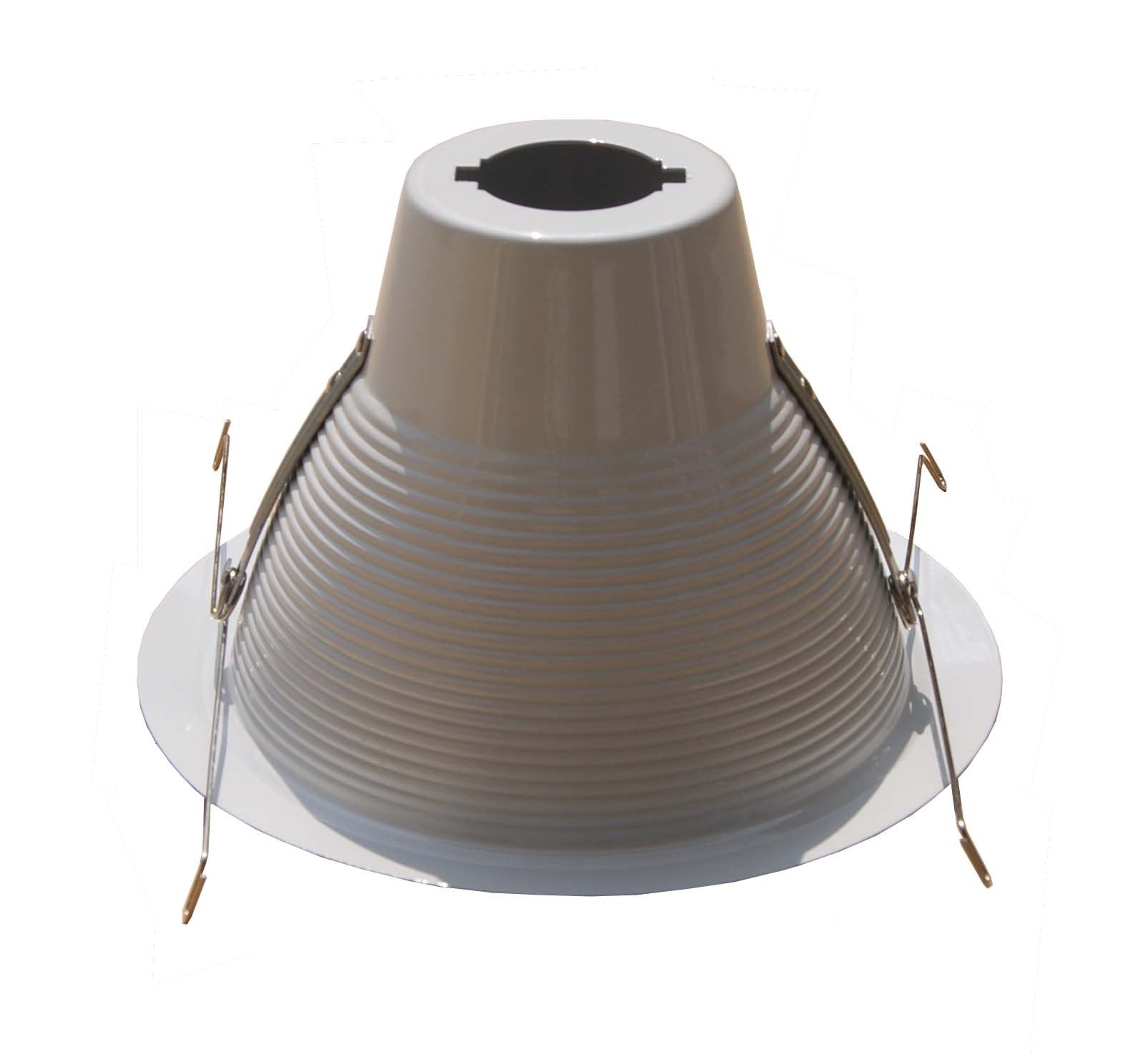 6&quot; Deep Self Flange Air-Shut Baffle Trim For Line Voltage Recessed Light-White