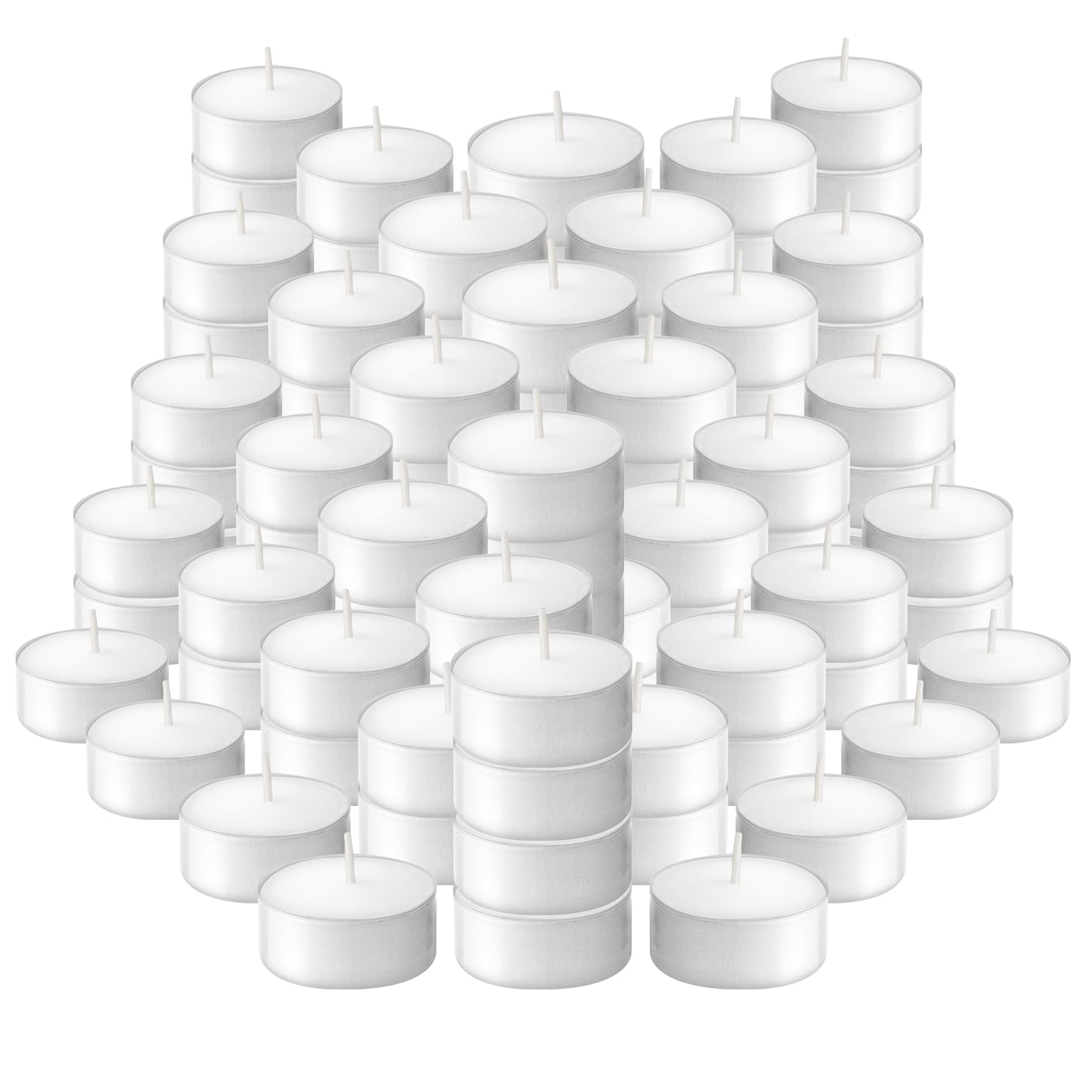Bolsius Smokeless Tea Light Candles – 100 Count, Long-Lasting Tealight Candles Unscented With Cotton Wicks & 4 Hour Burn – Wax Tea Lights Candles In Bulk For Parties, Weddings, Home Decor, & More