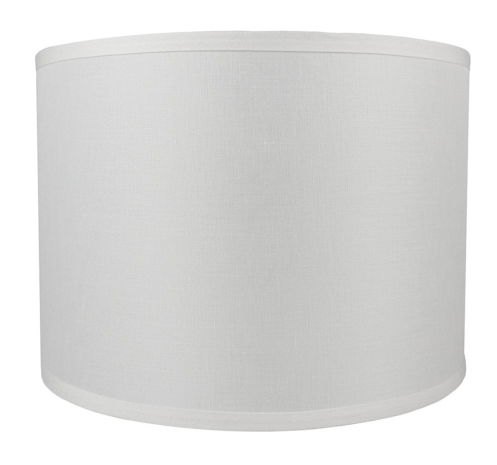 Urbanest Classic Drum Lampshade, 14x14x10 Inch, Off White, Linen and Metal