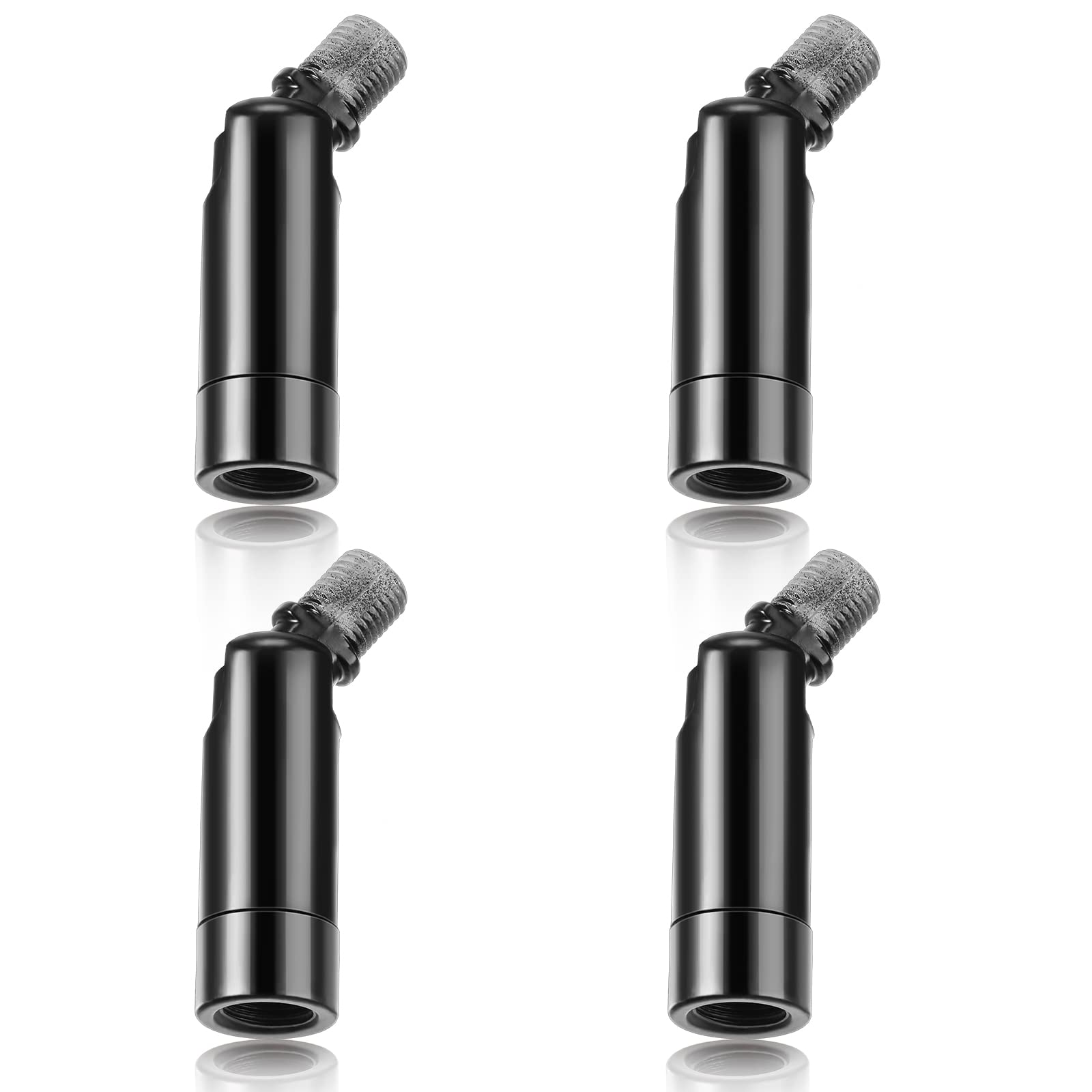 Tondiamo 4 Pcs Black Sloped Ceiling Light Adapter 180 Degree Pendant Suspension Canopy for Chandelier Track Ceiling Lamp Pendant