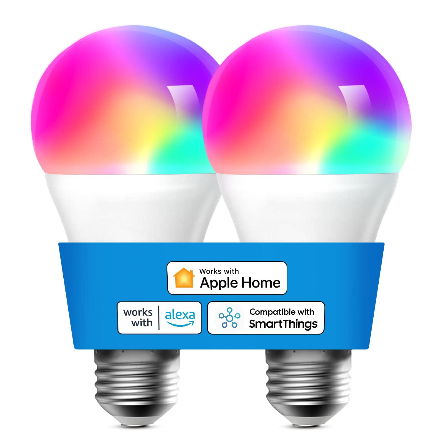 meross Smart Light Bulb, WiFi LED A19, 900 Lumens, Dimmable, Multicolor 2700K-6500K, Cool White, Model MSL120H