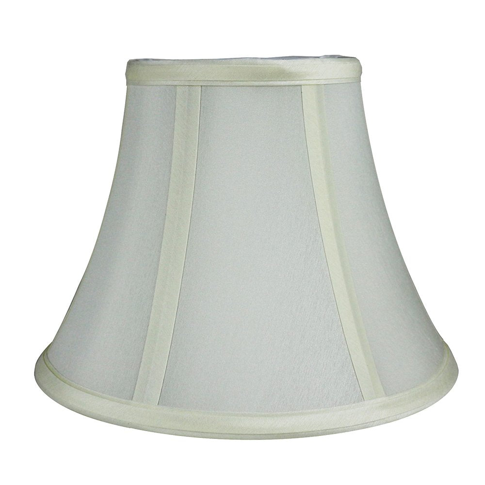 Urbanest Softback Bell Lampshade, Faux Silk, 5X9X7, Eggshell, Spider-Fitter