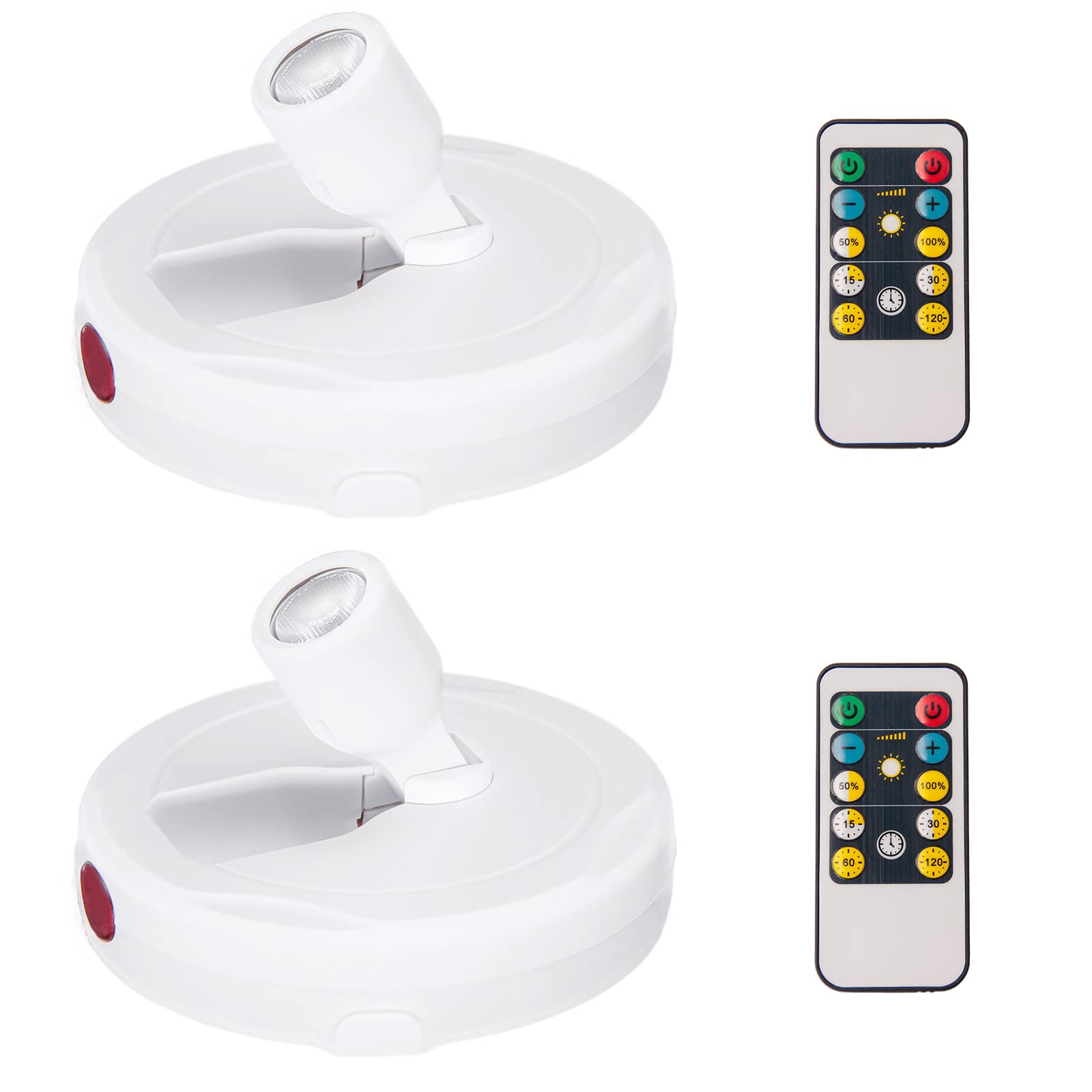 Bergustch Battery Operated Spotlight, Picture Light With Remote, Indoor Uplighting, Picture Lights For Paintings, Led Display Lights, Small Spot Lights For Wall Frame Artwork Dartboard-2Pack