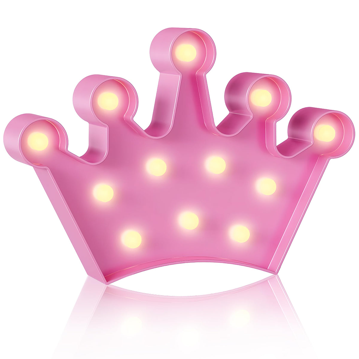 YiaMia Crown Pink Room Decor, Princess Decor for Girls Room, Princess Party Decorations, Birthday Decor, Battery Powered Night L