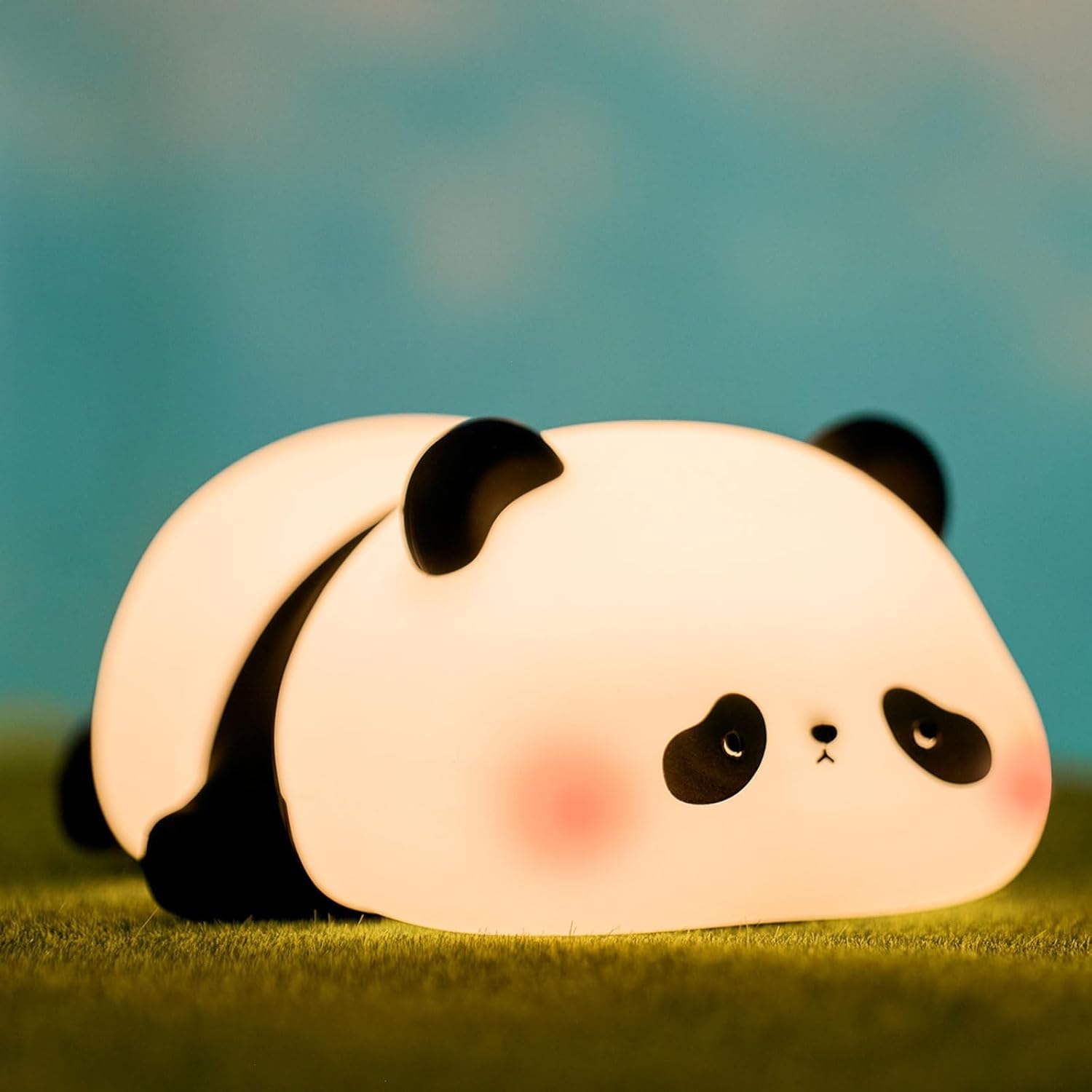 Yr Yrhh-Pet Panda Cute Night Light  Led Panda Lamp  Dimmable Novelty Animal Light  Food Grade Silicone Squishy Nightlight  Light Up Desk Decor For Bedroom College Dorm  Boys Girls Cute Pandas Gifts