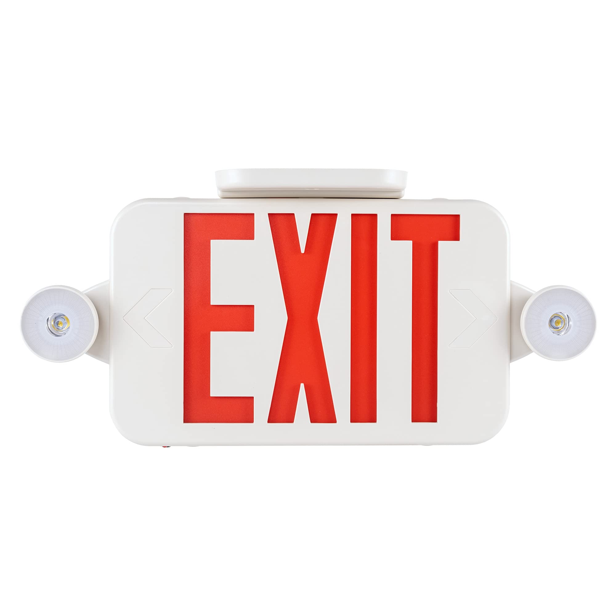 Gruenlich Led Exit Sign Combo With Emergency Lights, Adjustable Heads And Double Sided, Battery Backup, Ul 924 Qualified, Ac 120-277V, Commercial Emergency Exit Light For Business- 4 Pack