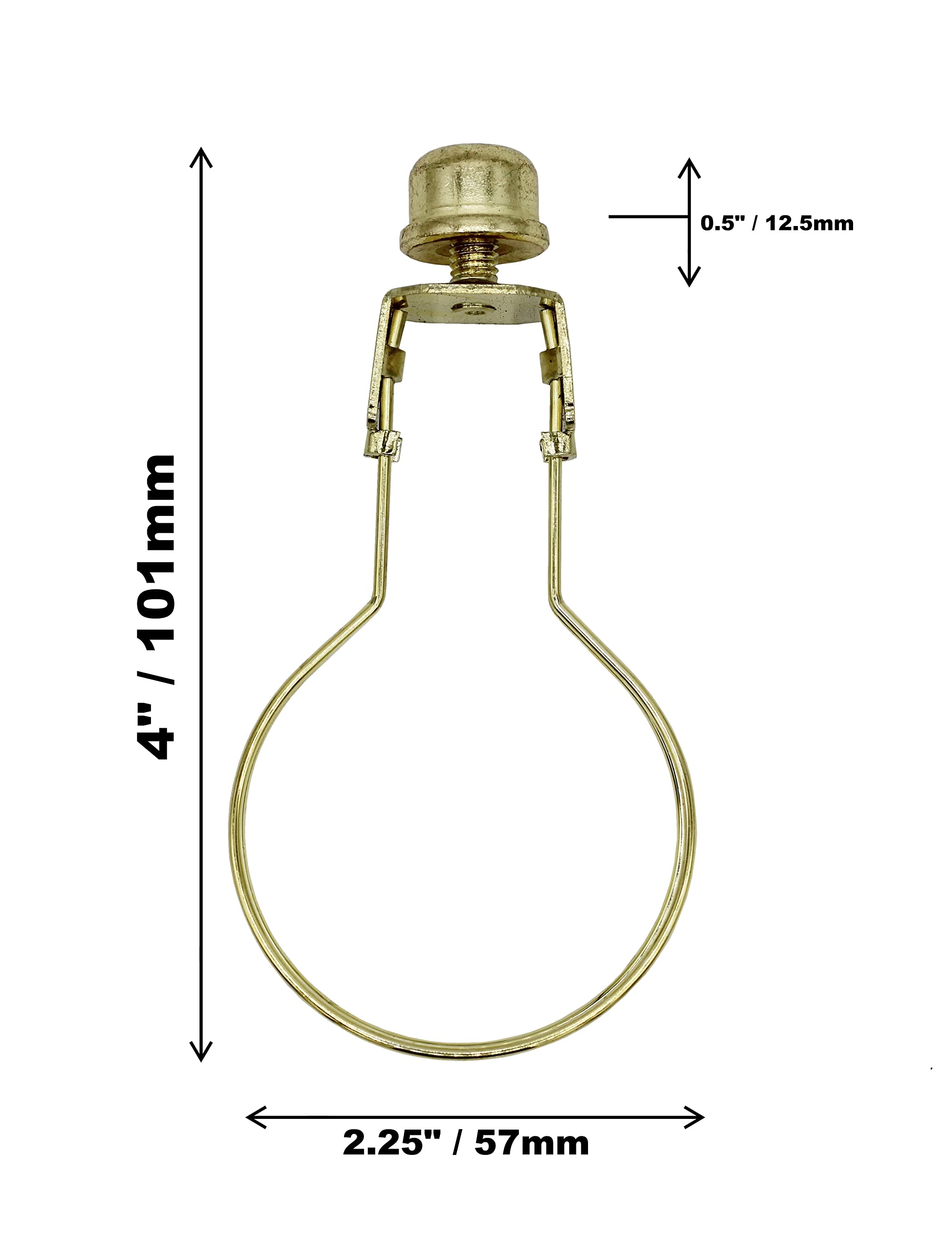 Creative Hobbies? Lamp Shade Light Bulb Clip Adapter Clip On With Shade Attaching Finial Top - Silver