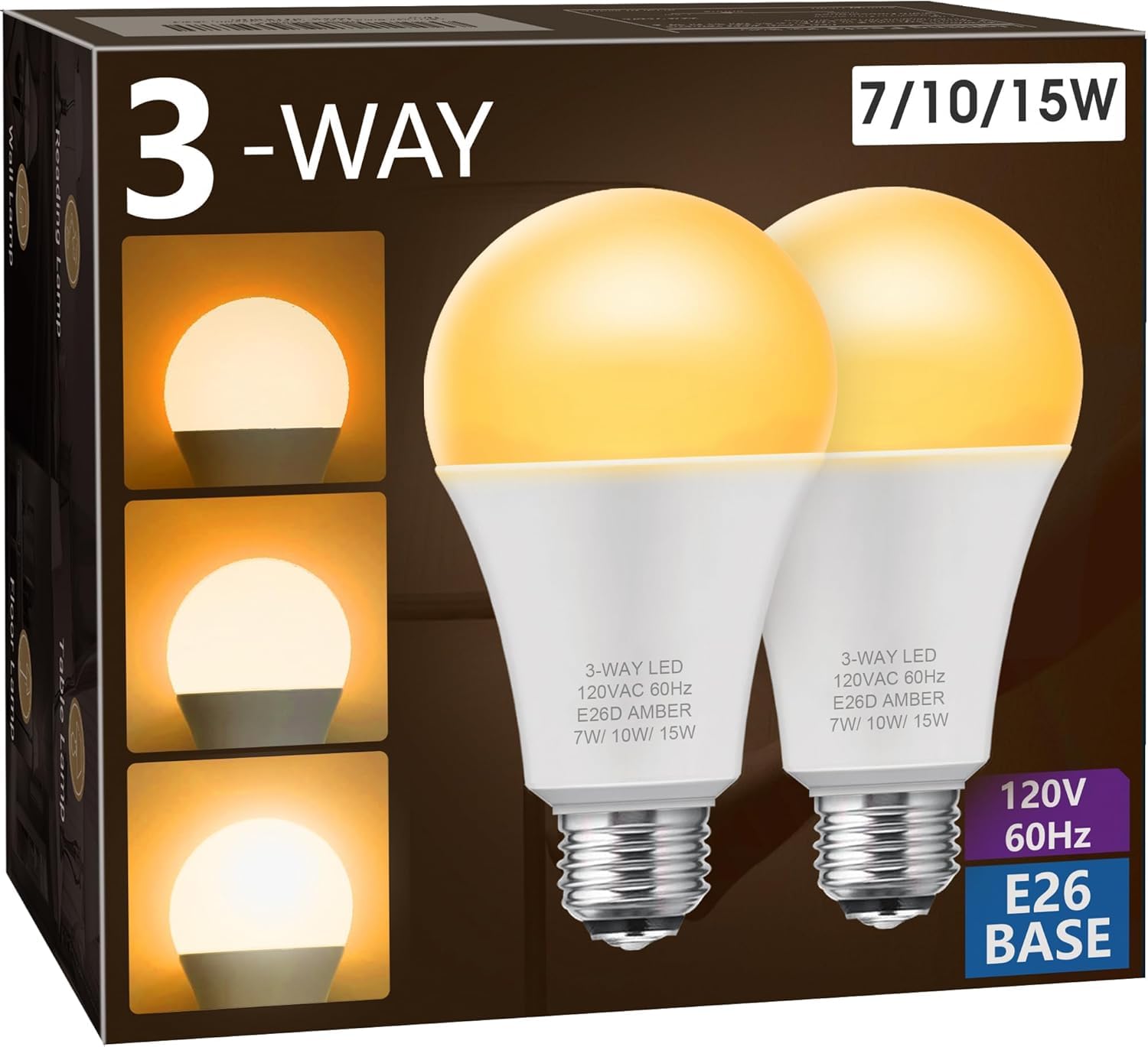 Briignite Dim Light Bulb, 3000K ???????? ?????????? ??????????, 1W ???????????? ???????????? LED Bulb, G40 Globe Bulb, E26 Base 