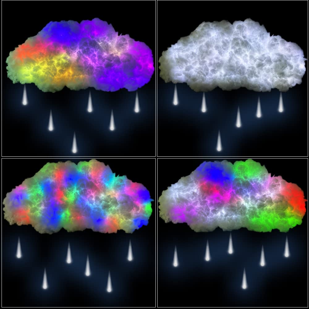 ZOKON 3.93Ft Big Cloud Rain Lightning Kit - Multicolor, Perfect for Outdoor Events and Decorations