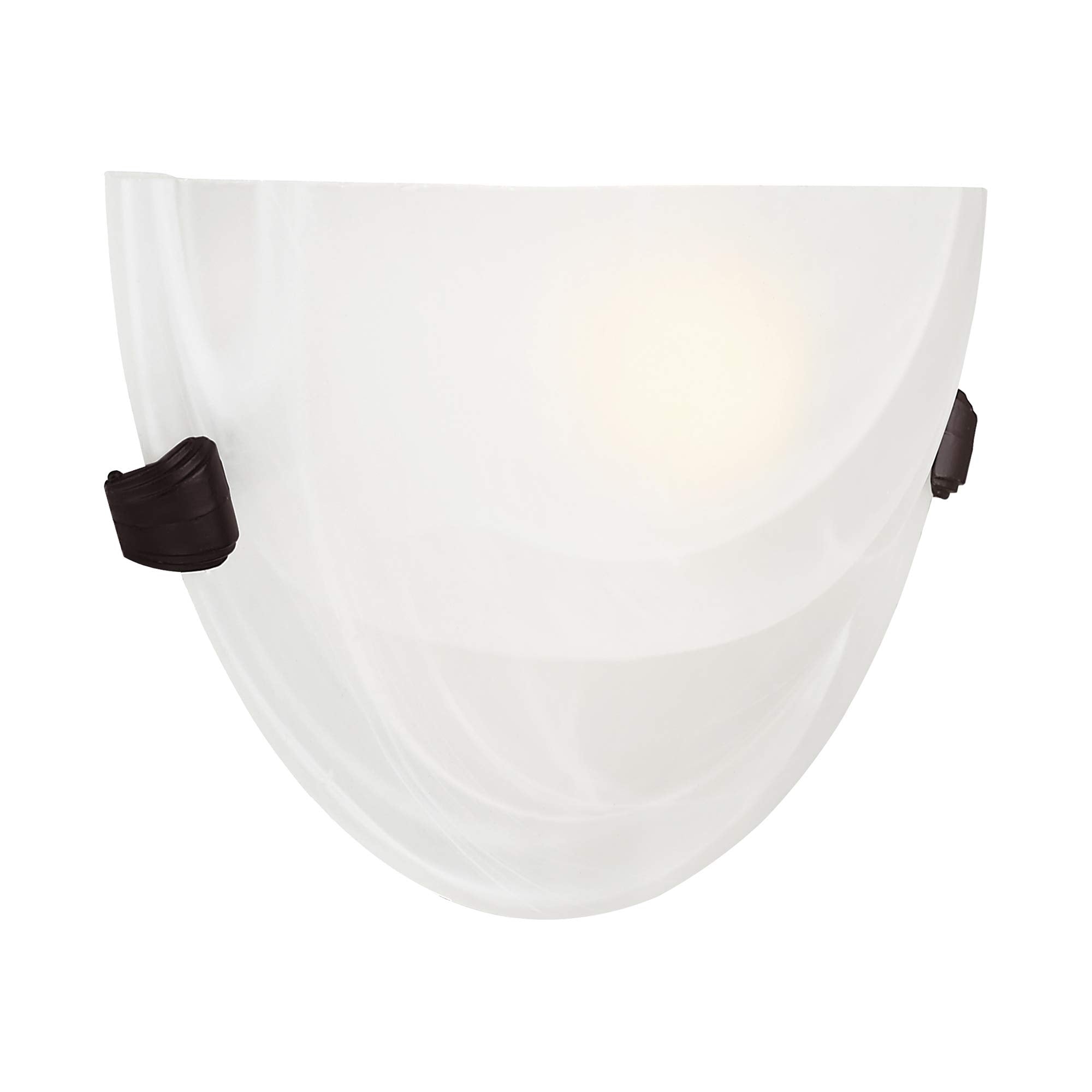 Livex Lighting 4271-07 Oasis 1-Light Wall Sconce, Alloy Steel, 12inW x 6inH, Bronze Finish, White Color