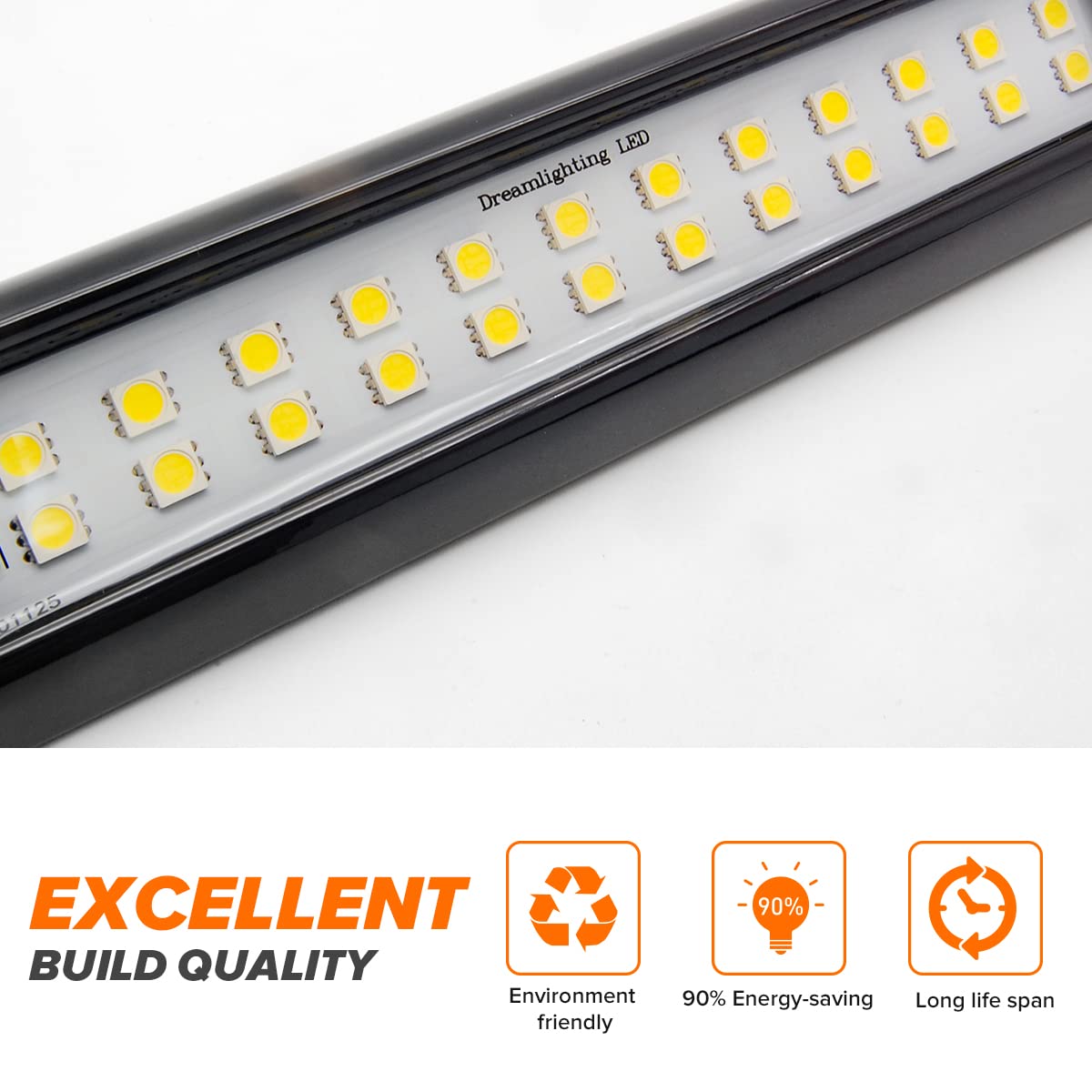 Dream Lighting RV Porch Light 12V LED Outdoor Awning Light 10in Black 7000K Cool White Pack of 2