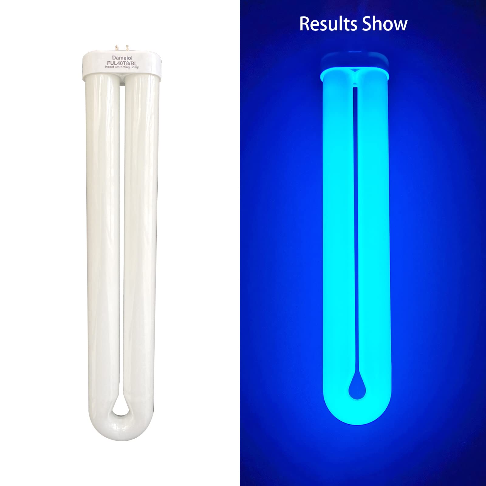 Dameiol 12 Inch 40W Replacement Bulb FUL40T8/BL Compatible Flowtron BK-40 BK-80D White 1 Count