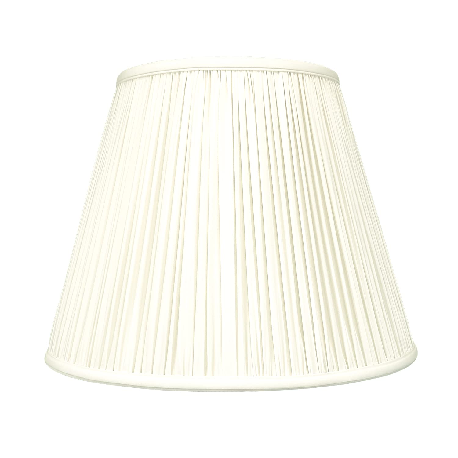 Royal Designs Deep Empire Gather Pleat Basic Lamp Shade, Eggshell, 10 X 20 X 15