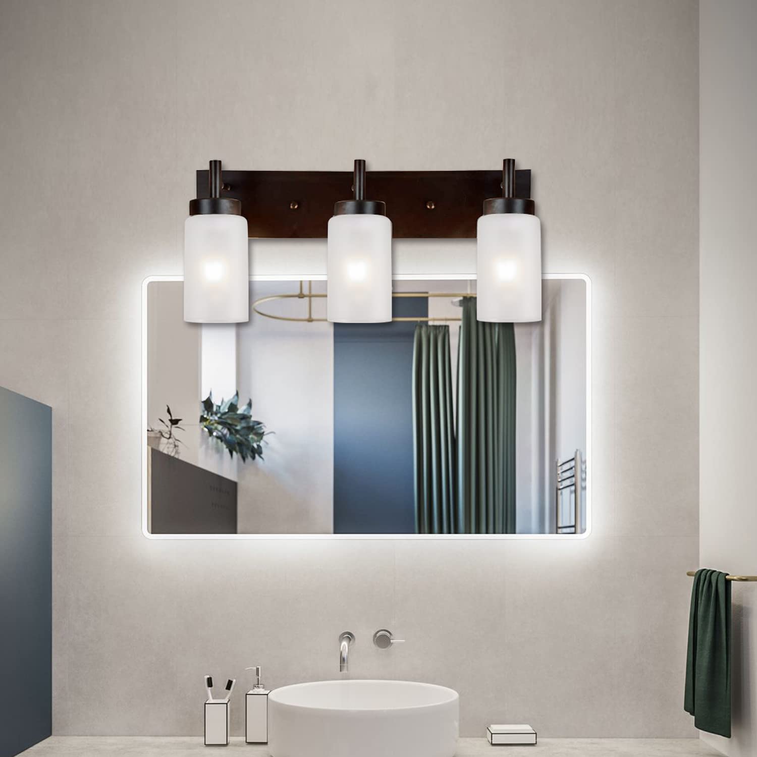 Eidonta 4 Pack Frosted Glass Shades - 5.9In Cylinder Replacement For Chandeliers & Sconces