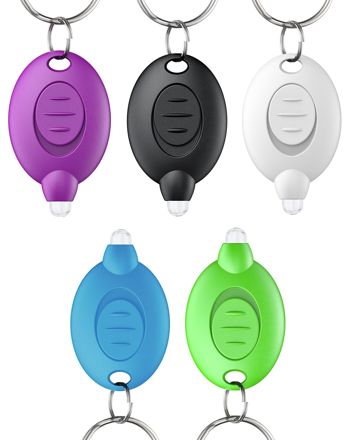 Uniclife LED Keychain Flashlight, 12 Lumen, Battery Powered, 5 Pack, Multicolor, Model Uniclife-3050