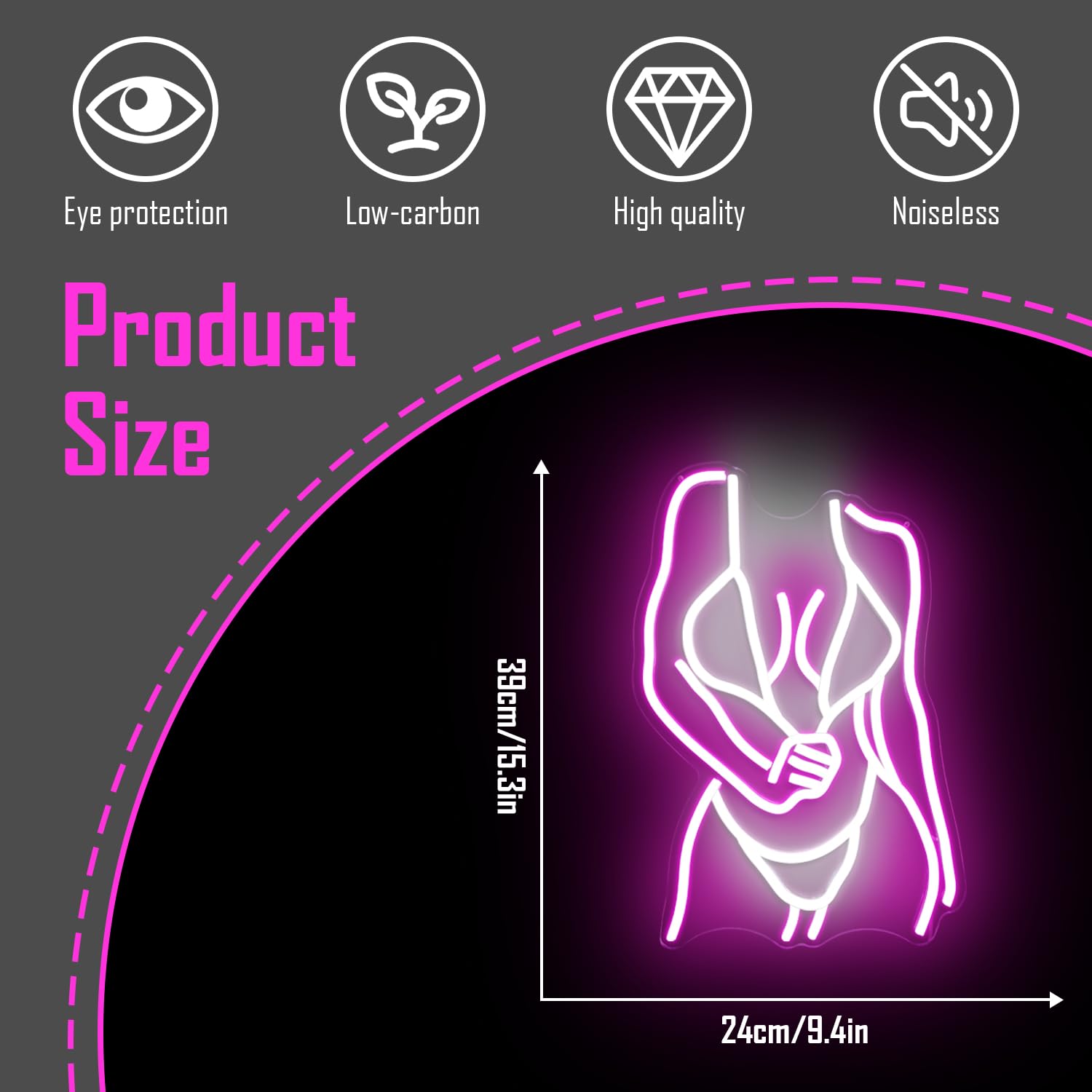 CinsYarn Lady Neon Signs Lady Body Neon Signs for wall decor Dimmable LED Neon Signs for man cave sexy lady neon sign Girl Women