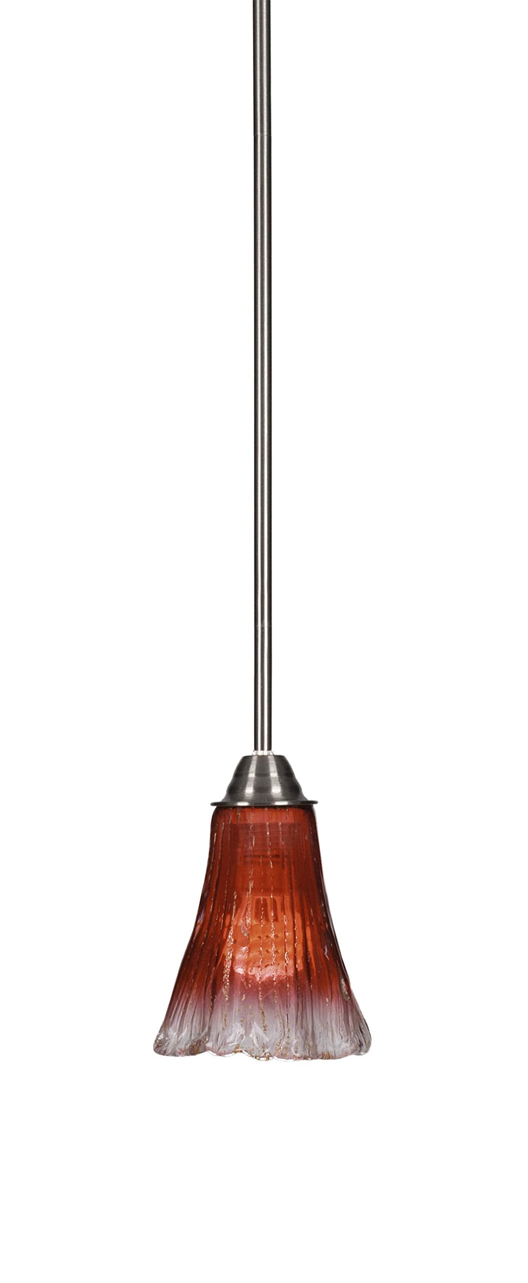 Toltec Lighting Paramount 1 Light Mini Pendant in Brushed Nickel (3401-BN-726)