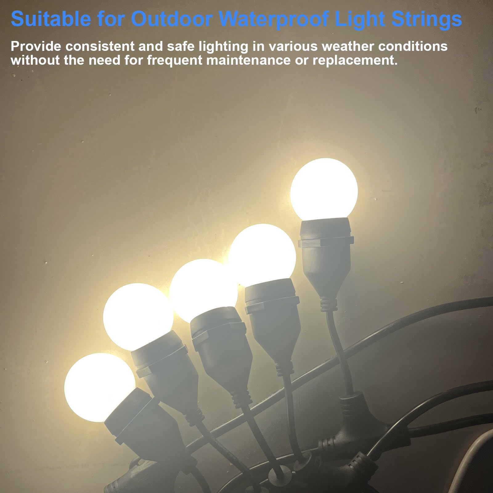 Taysing LED Night Light Bulb G14 1 Watt Soft White 12 Pack E26 Medium Screw Base 3000K