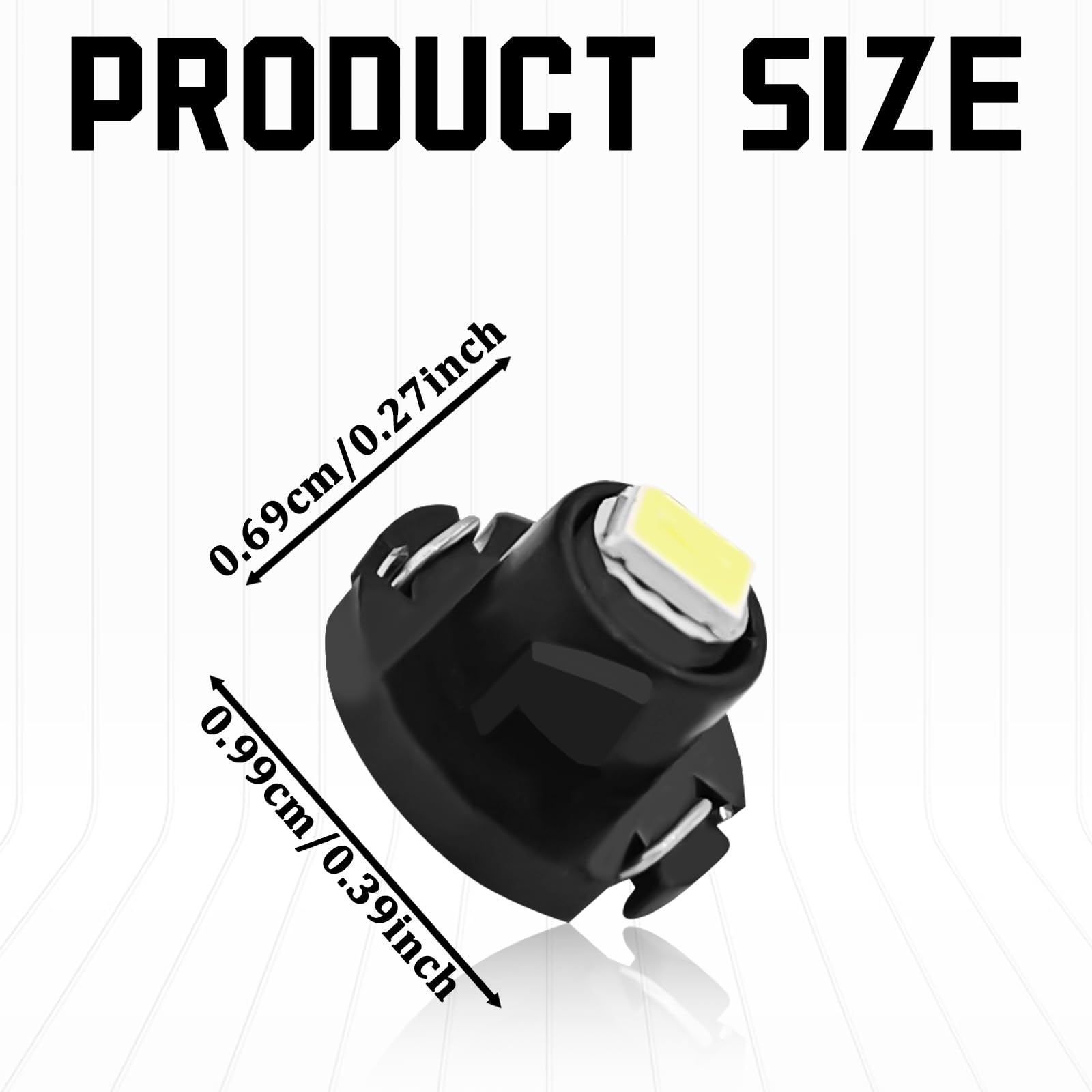 SamWinGear T4.2 LED Bulb Car Interior Lights, 10PCS, 12V, IP65, 0.39In x 0.27In, Energy-saving, White