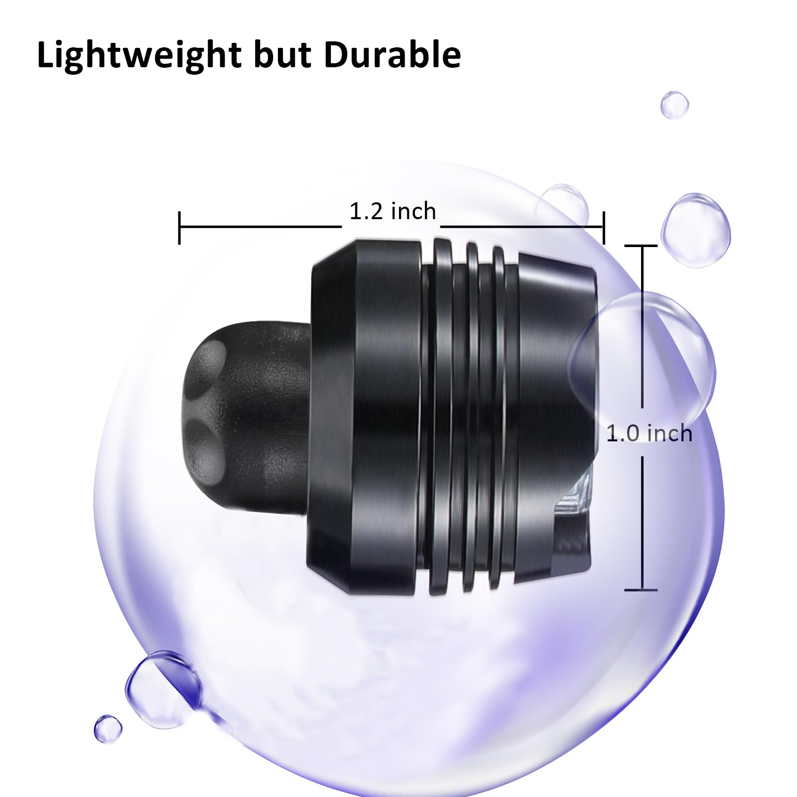 RAHAN Rechargeable Headlights, 2pcs Flashlight Clog Charms, 3 Light Modes, Aluminum, X-Black, Model: headlight for cros-black